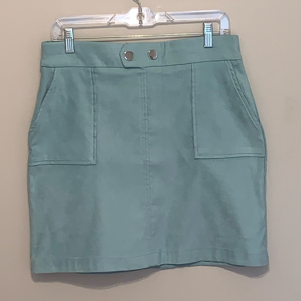 Inc Faux Suede Green Mist Skirt Size Medium